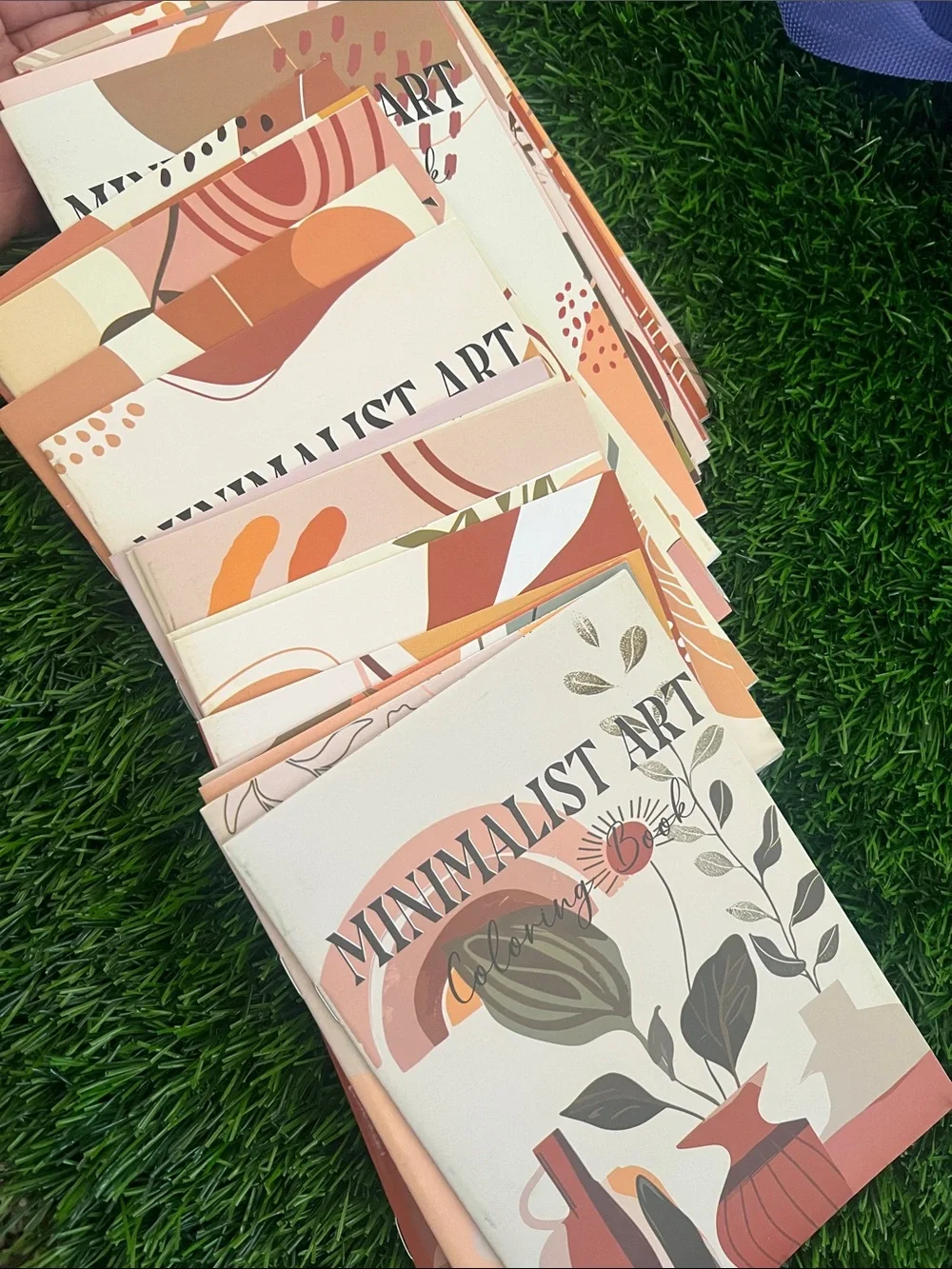 Minimalist Art Coloring books — Neutral & Earth Tone Set for Home Party Supplies